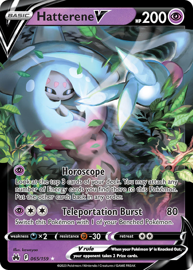 Hatterene V 065/159 - POKEMON SWORD & SHIELD: CROWN ZENITH