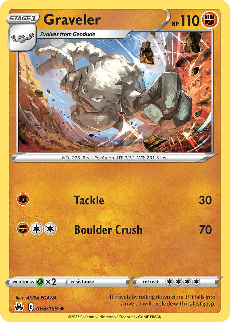 Graveler 068/159 - POKEMON SWORD & SHIELD: CROWN ZENITH