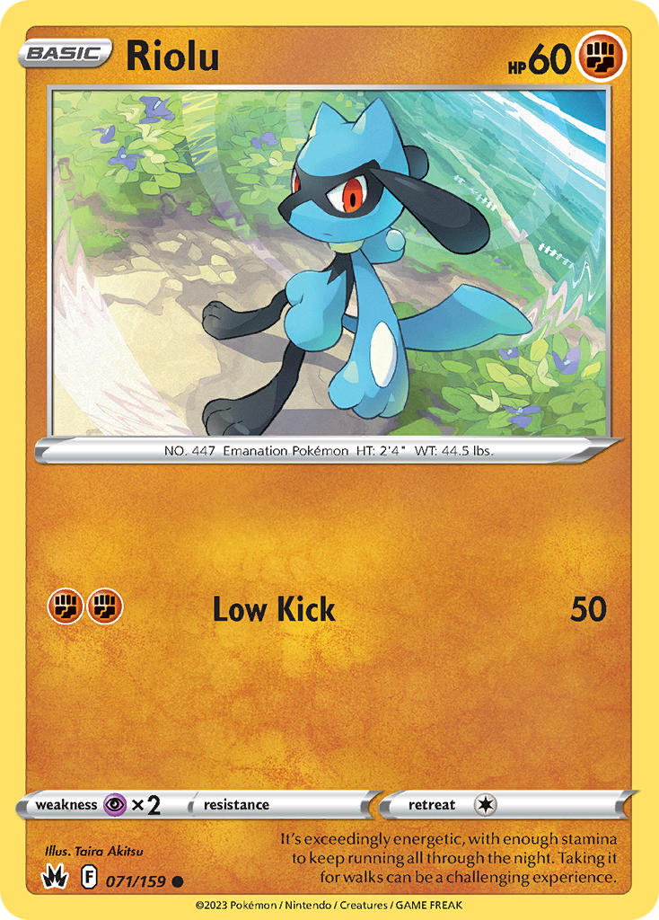 Riolu 071/159 - POKEMON SWORD & SHIELD: CROWN ZENITH