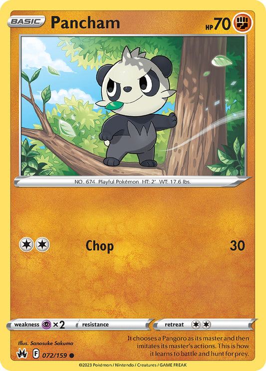 Pancham 072/159 - POKEMON SWORD & SHIELD: CROWN ZENITH