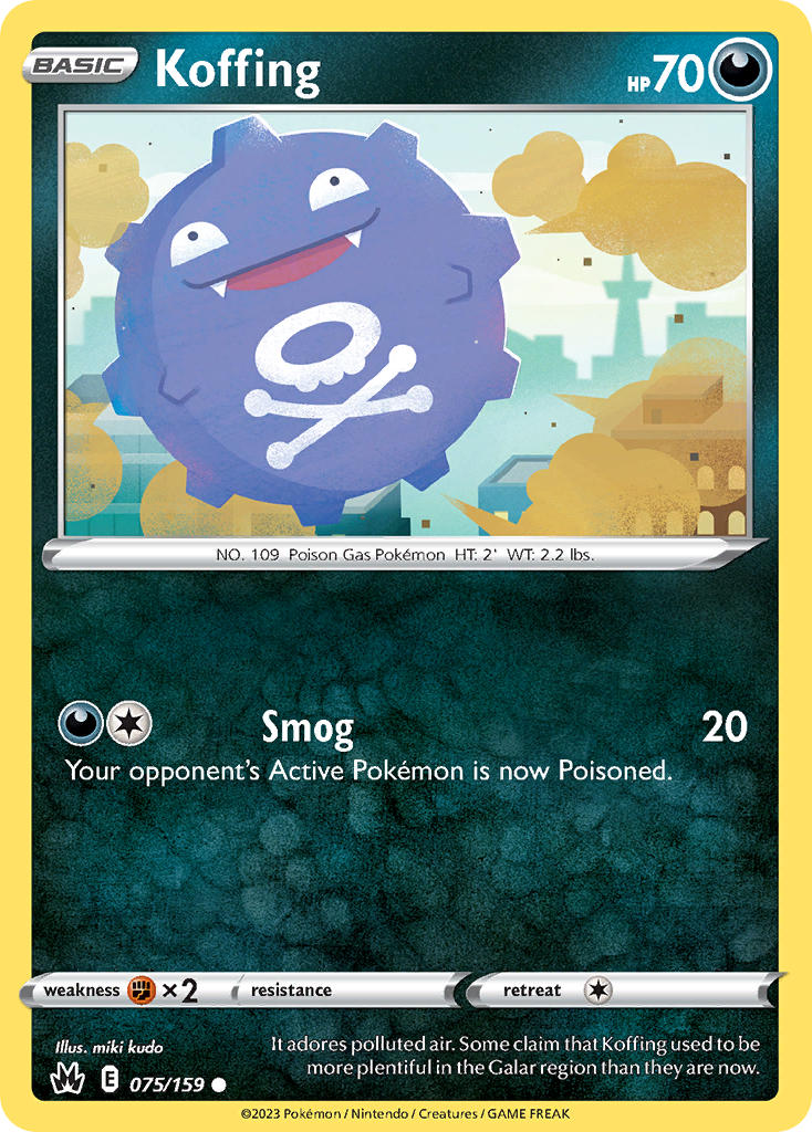 Koffing 075/159 - POKEMON SWORD & SHIELD: CROWN ZENITH