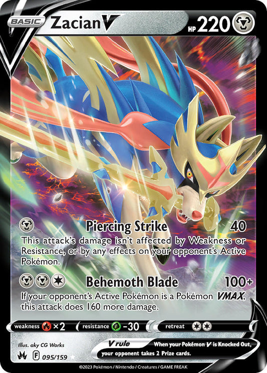 Zacian V 095/159 - POKEMON SWORD & SHIELD: CROWN ZENITH
