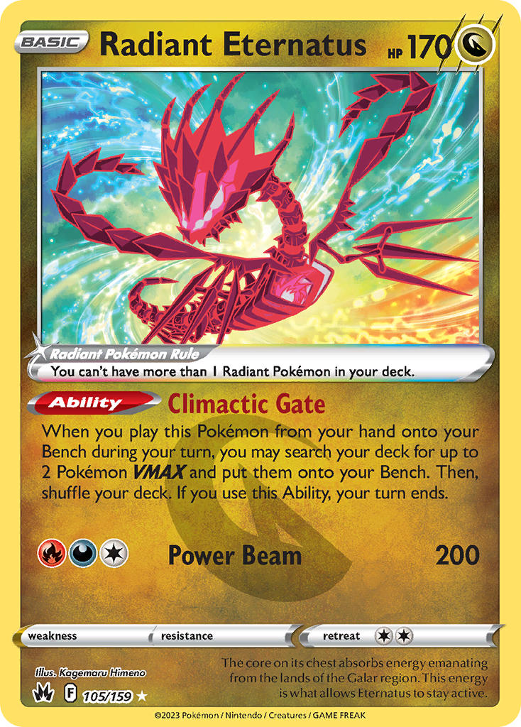 Radiant Eternatus 105/159 - POKEMON SWORD & SHIELD: CROWN ZENITH