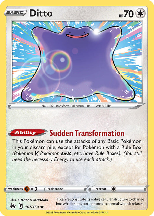 Ditto 107/159 - POKEMON SWORD & SHIELD: CROWN ZENITH