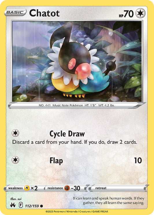 Chatot 112/159 - POKEMON SWORD & SHIELD: CROWN ZENITH