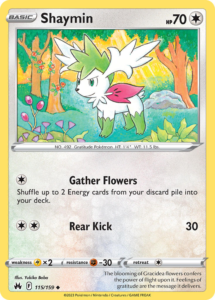 Shaymin 115/159 - POKEMON SWORD & SHIELD: CROWN ZENITH