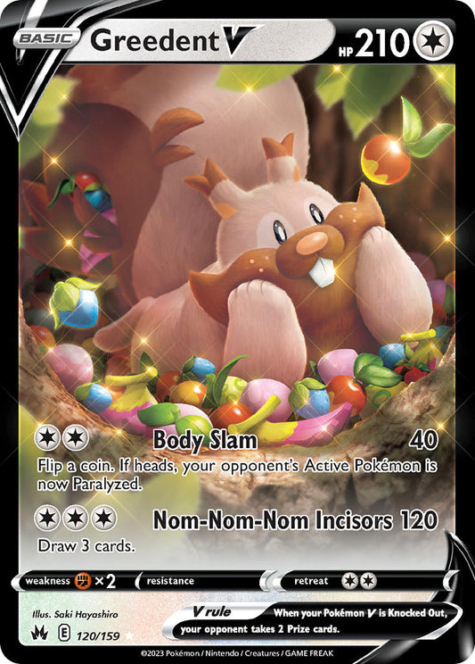 Greedent V 120/159 - POKEMON SWORD & SHIELD: CROWN ZENITH