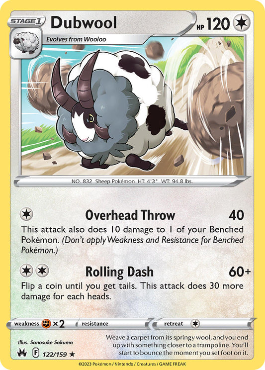 Dubwool 122/159 - POKEMON SWORD & SHIELD: CROWN ZENITH