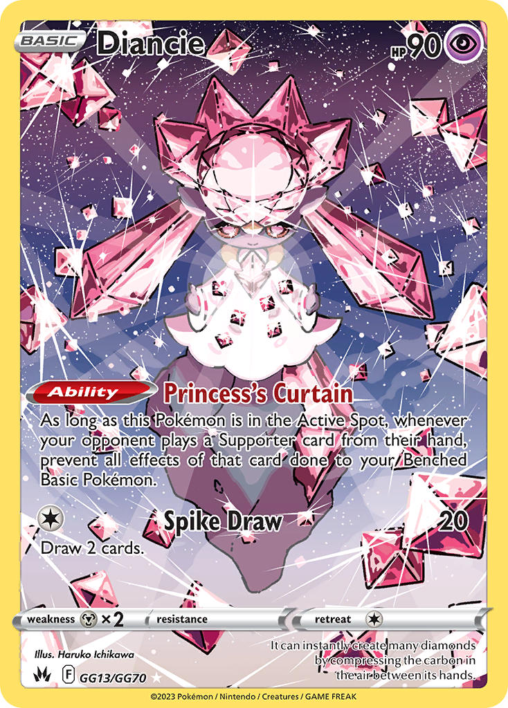 Diancie GG13/GG70 - POKEMON SWORD & SHIELD: CROWN ZENITH | GALARIAN GALLERY