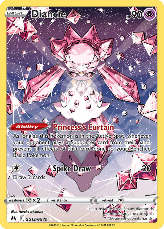 Diancie GG13/GG70 - POKEMON SWORD & SHIELD: CROWN ZENITH | GALARIAN GALLERY