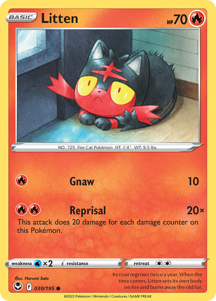 Litten 030/195 - POKEMON SWORD & SHIELD: SILVER TEMPEST