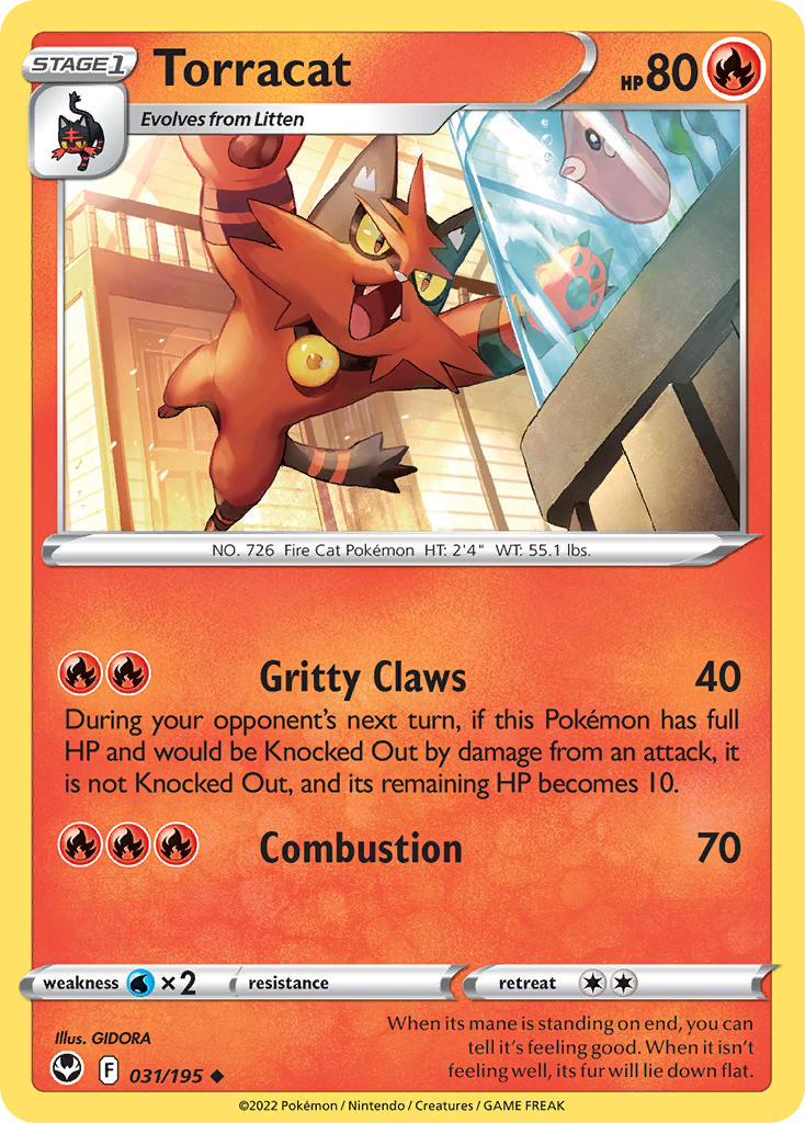 Torracat 031/195 - POKEMON SWORD & SHIELD: SILVER TEMPEST