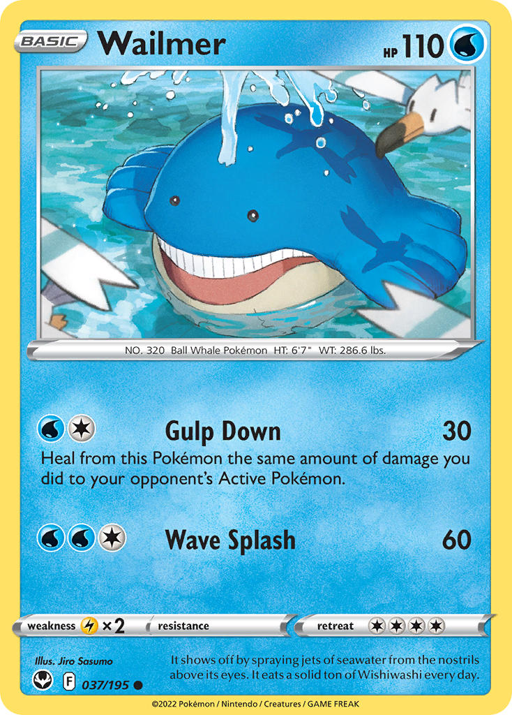 Wailmer 037/195 - POKEMON SWORD & SHIELD: SILVER TEMPEST