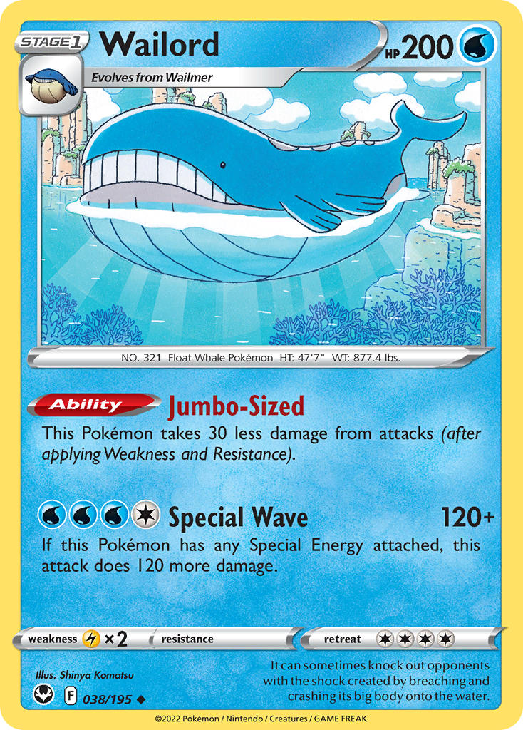 Wailord 038/195 - POKEMON SWORD & SHIELD: SILVER TEMPEST