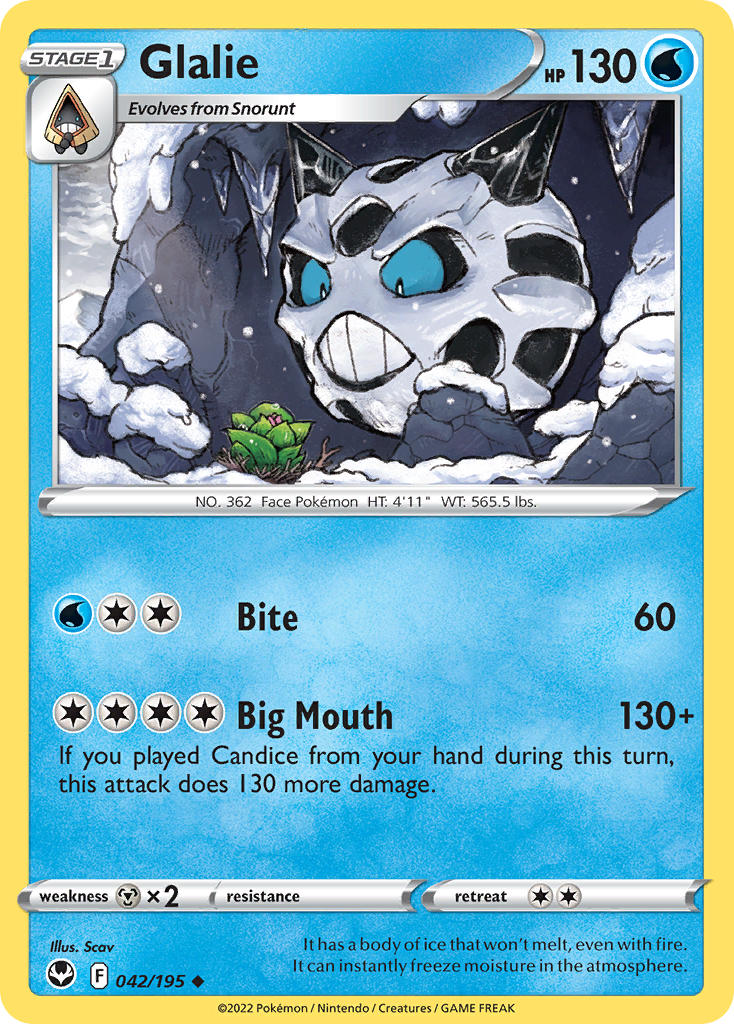 Glalie 042/195 - POKEMON SWORD & SHIELD: SILVER TEMPEST
