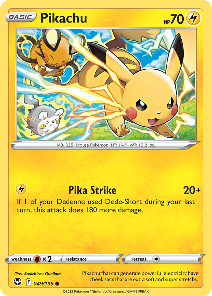 Pikachu 049/195 - POKEMON SWORD & SHIELD: SILVER TEMPEST