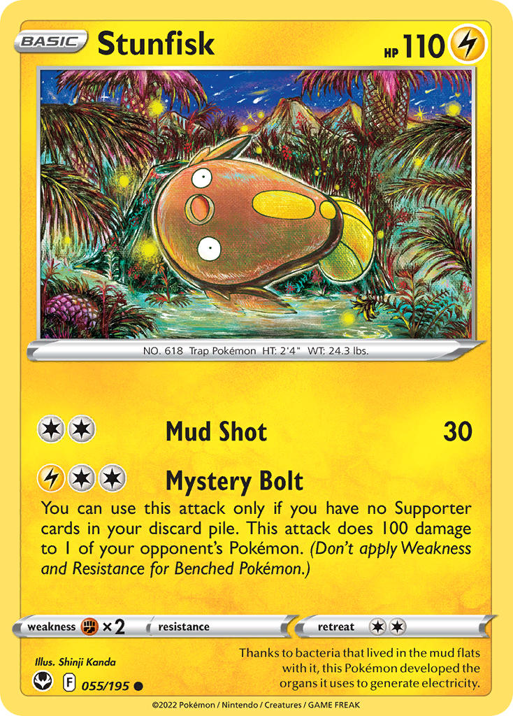 Stunfisk 055/195 - POKEMON SWORD & SHIELD: SILVER TEMPEST