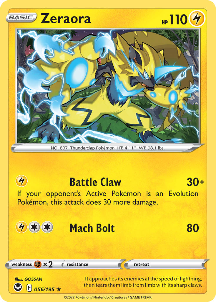 Zeraora 056/195 - POKEMON SWORD & SHIELD: SILVER TEMPEST