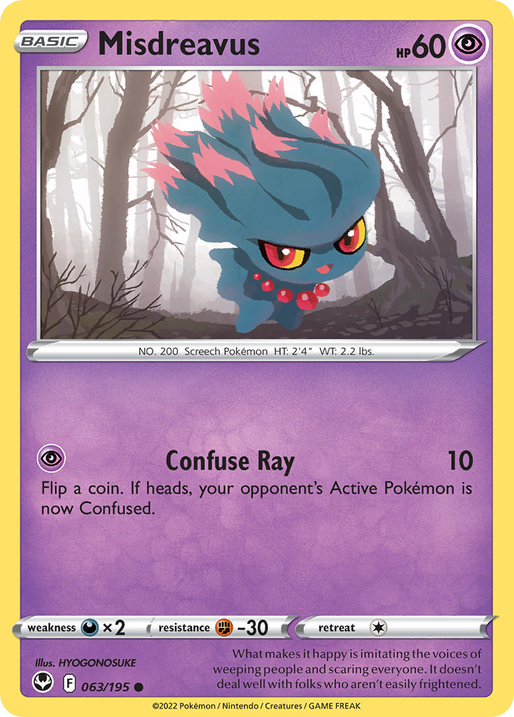 Misdreavus 063/195 - POKEMON SWORD & SHIELD: SILVER TEMPEST