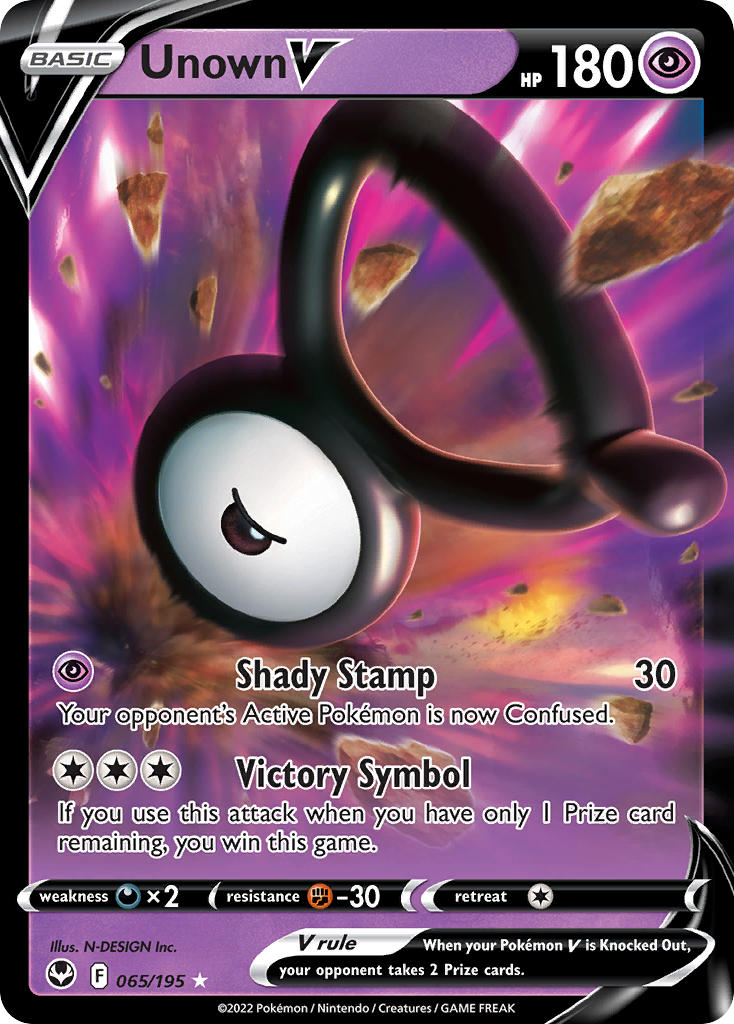 Unown V 065/195 - POKEMON SWORD & SHIELD: SILVER TEMPEST