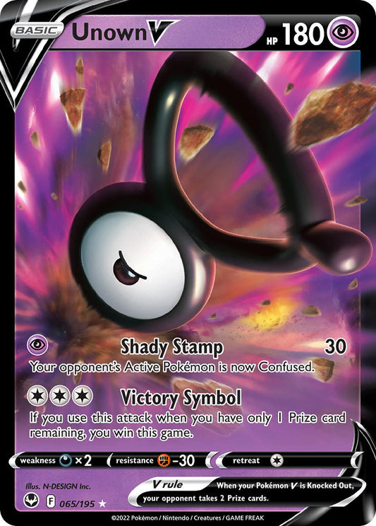 Unown V 065/195 - POKEMON SWORD & SHIELD: SILVER TEMPEST