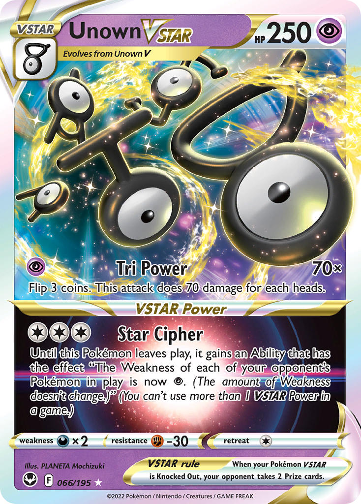 Unown VSTAR 066/195 - POKEMON SWORD & SHIELD: SILVER TEMPEST