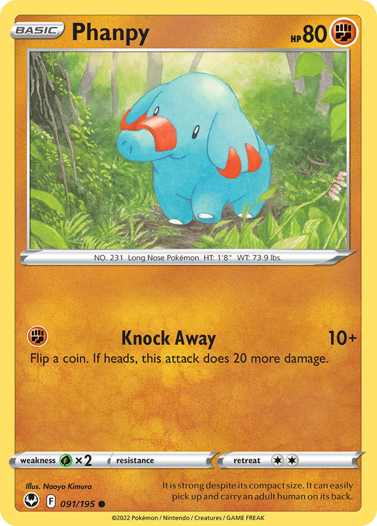 Phanpy 091/195 - POKEMON SWORD & SHIELD: SILVER TEMPEST