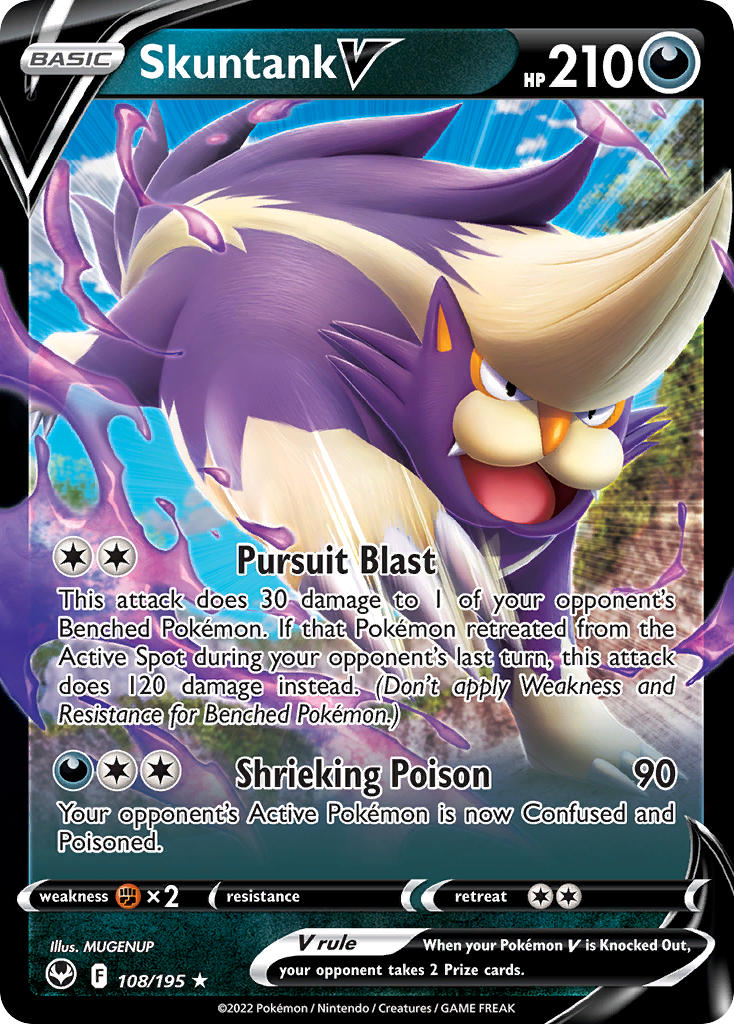 Skuntank V 108/195 - POKEMON SWORD & SHIELD: SILVER TEMPEST