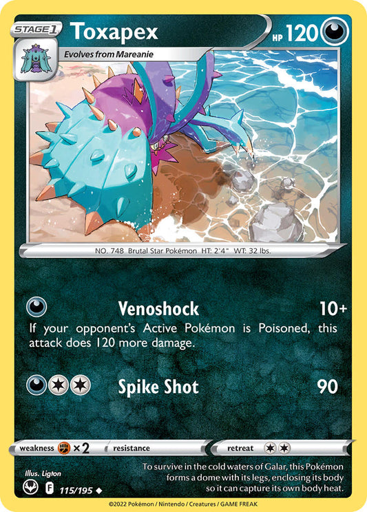 Toxapex 115/195 - POKEMON SWORD & SHIELD: SILVER TEMPEST
