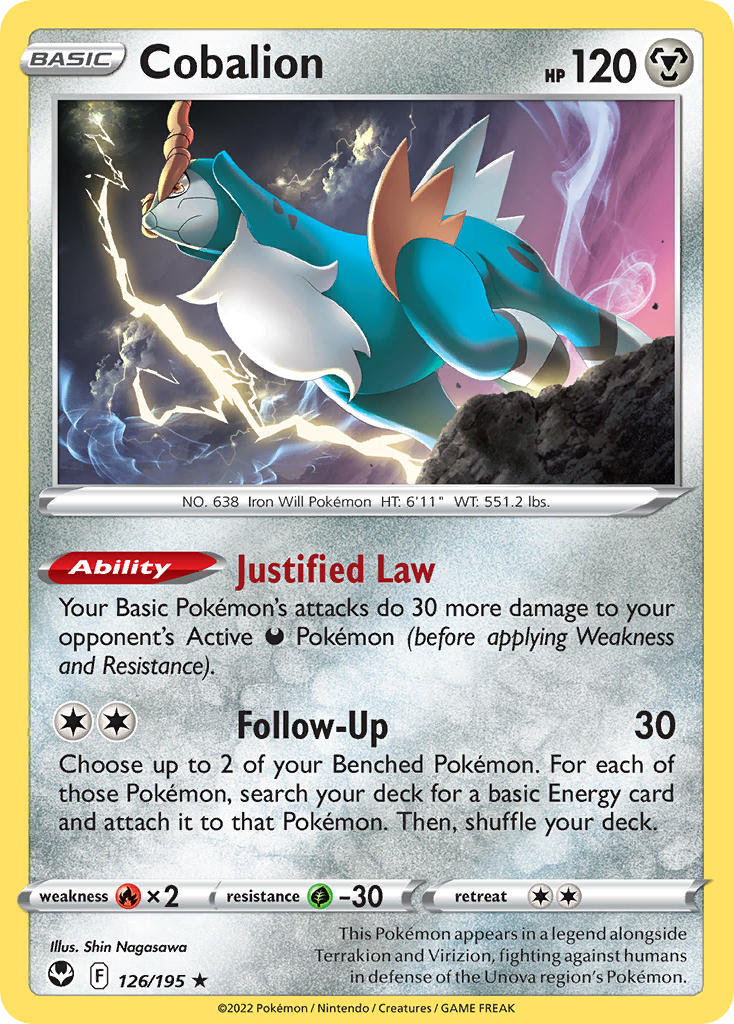 Cobalion 126/195 - POKEMON SWORD & SHIELD: SILVER TEMPEST