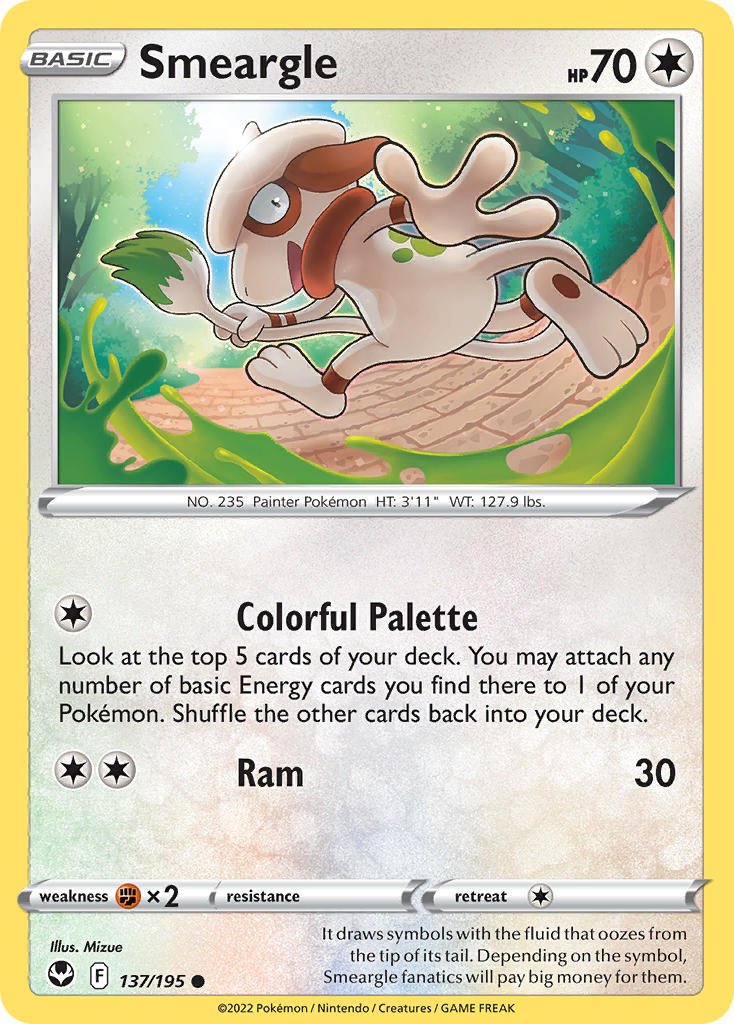 Smeargle 137/195 - POKEMON SWORD & SHIELD: SILVER TEMPEST