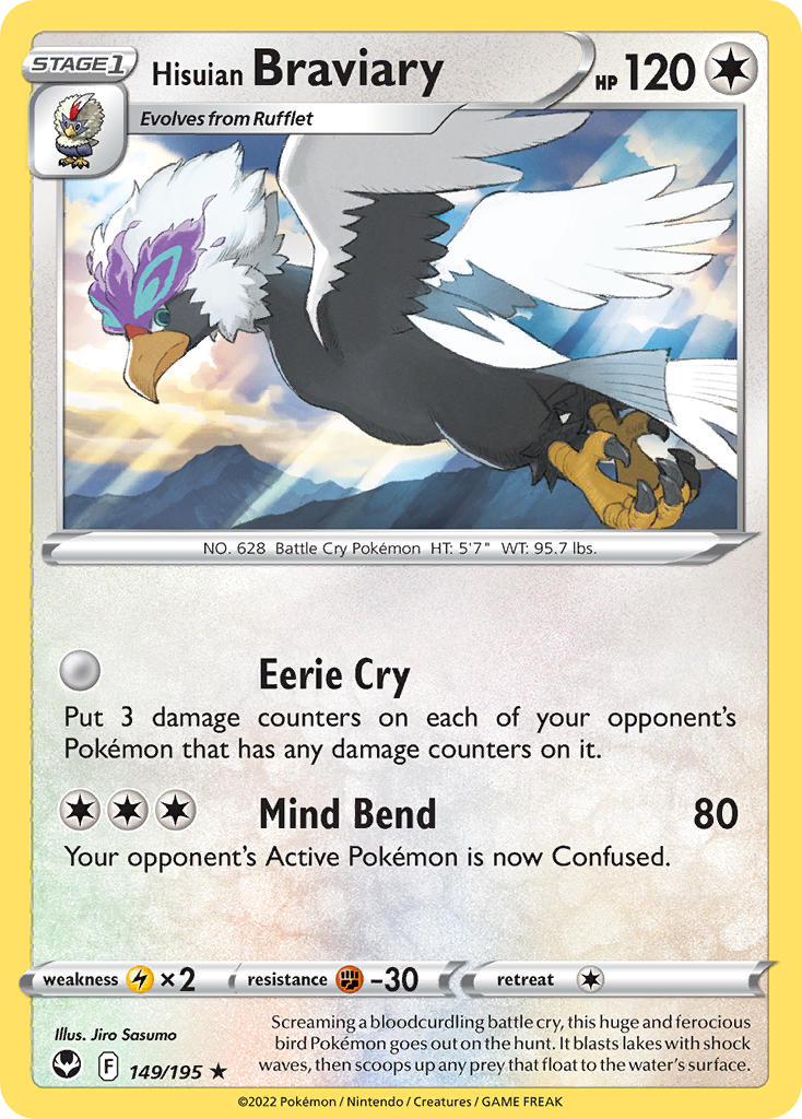 Hisuian Braviary 149/195 - POKEMON SWORD & SHIELD: SILVER TEMPEST