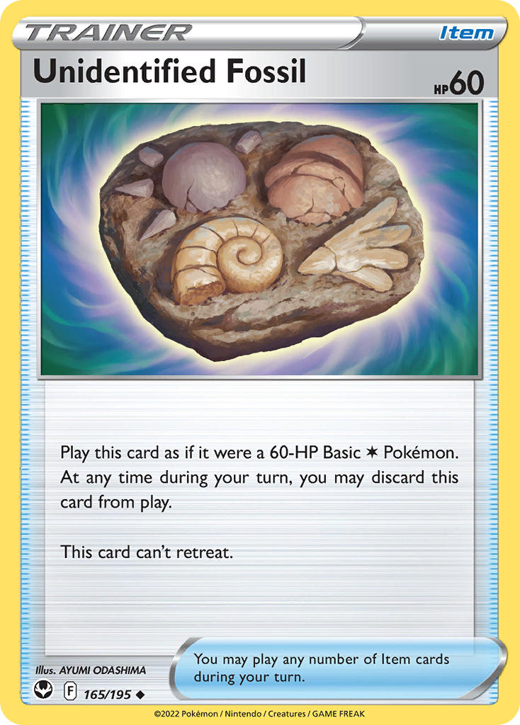 Unidentified Fossil 165/195 - POKEMON SWORD & SHIELD: SILVER TEMPEST