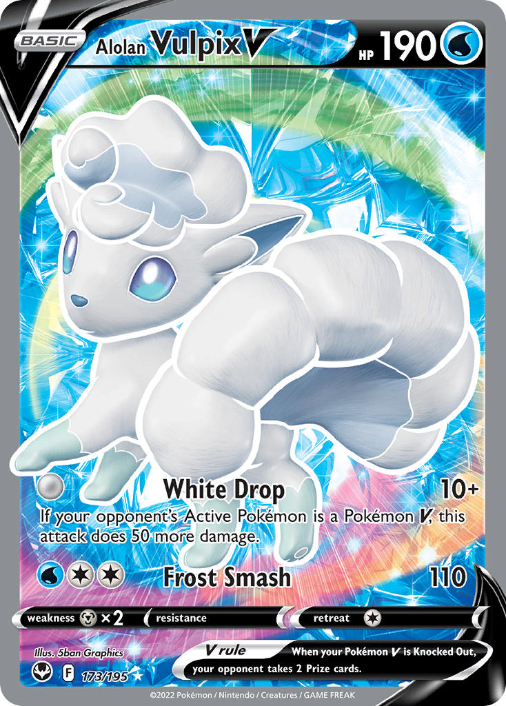 Alolan Vulpix V 173/195 - POKEMON SWORD & SHIELD: SILVER TEMPEST
