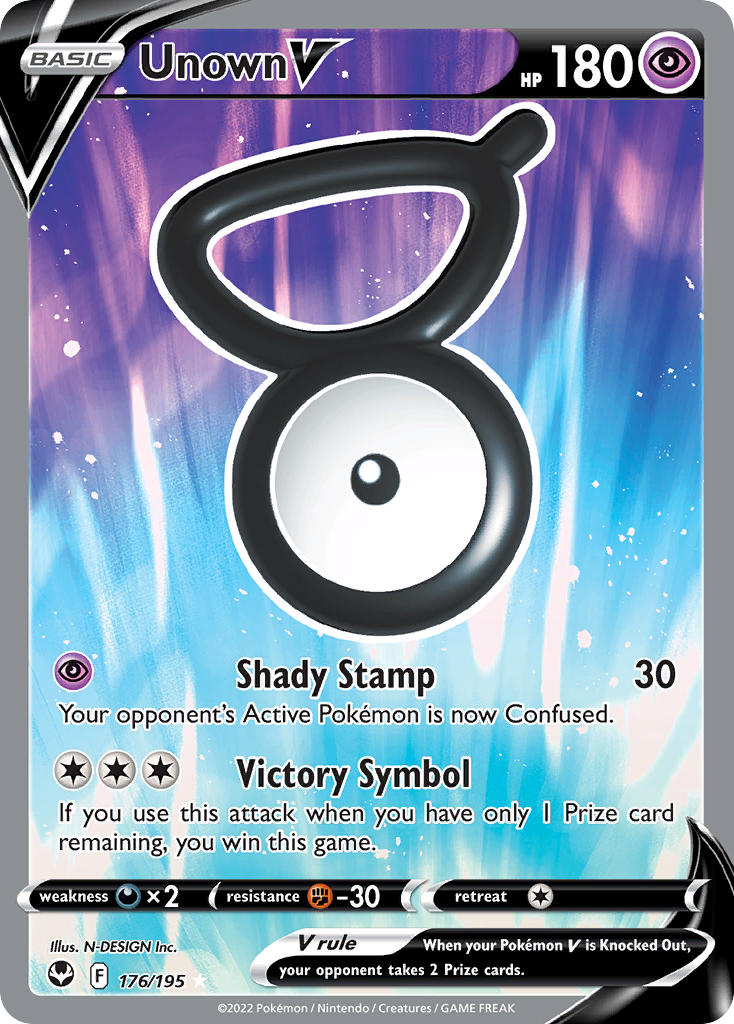 Unown V 176/195 - POKEMON SWORD & SHIELD: SILVER TEMPEST