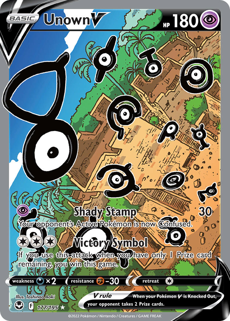 Unown V 177/195 - POKEMON SWORD & SHIELD: SILVER TEMPEST