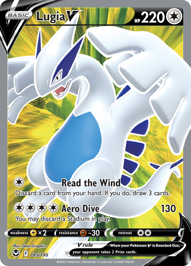 Lugia V 185/195 - POKEMON SWORD & SHIELD: SILVER TEMPEST