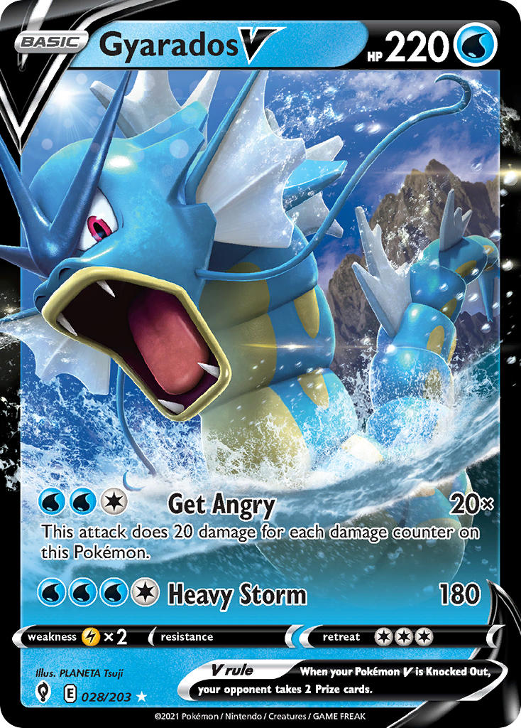 Gyarados V 028/203 - POKEMON SWORD & SHIELD: EVOLVING SKIES