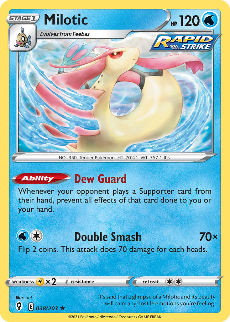 Milotic 038/203 - POKEMON SWORD & SHIELD: EVOLVING SKIES