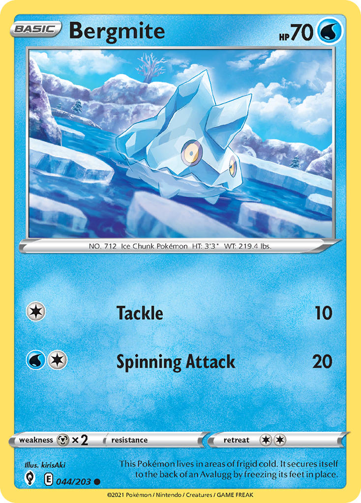 Bergmite 044/203 - POKEMON SWORD & SHIELD: EVOLVING SKIES