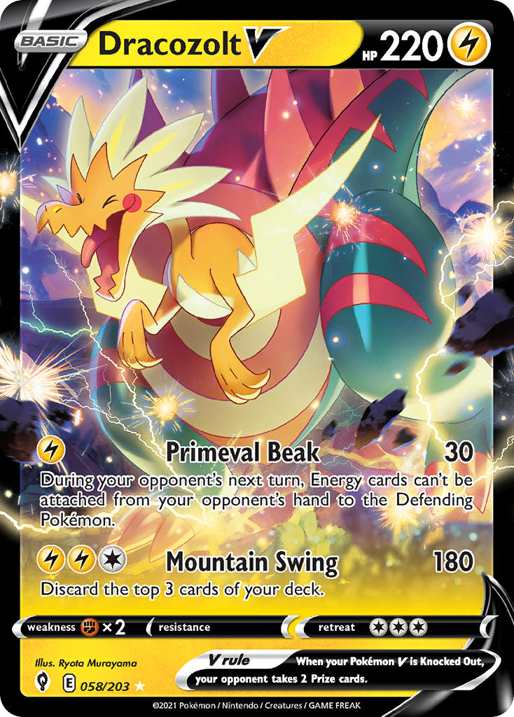 Dracozolt V 058/203 - POKEMON SWORD & SHIELD: EVOLVING SKIES