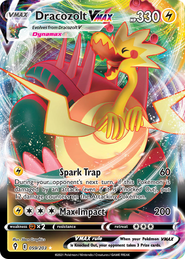 Dracozolt VMAX 059/203 - POKEMON SWORD & SHIELD: EVOLVING SKIES