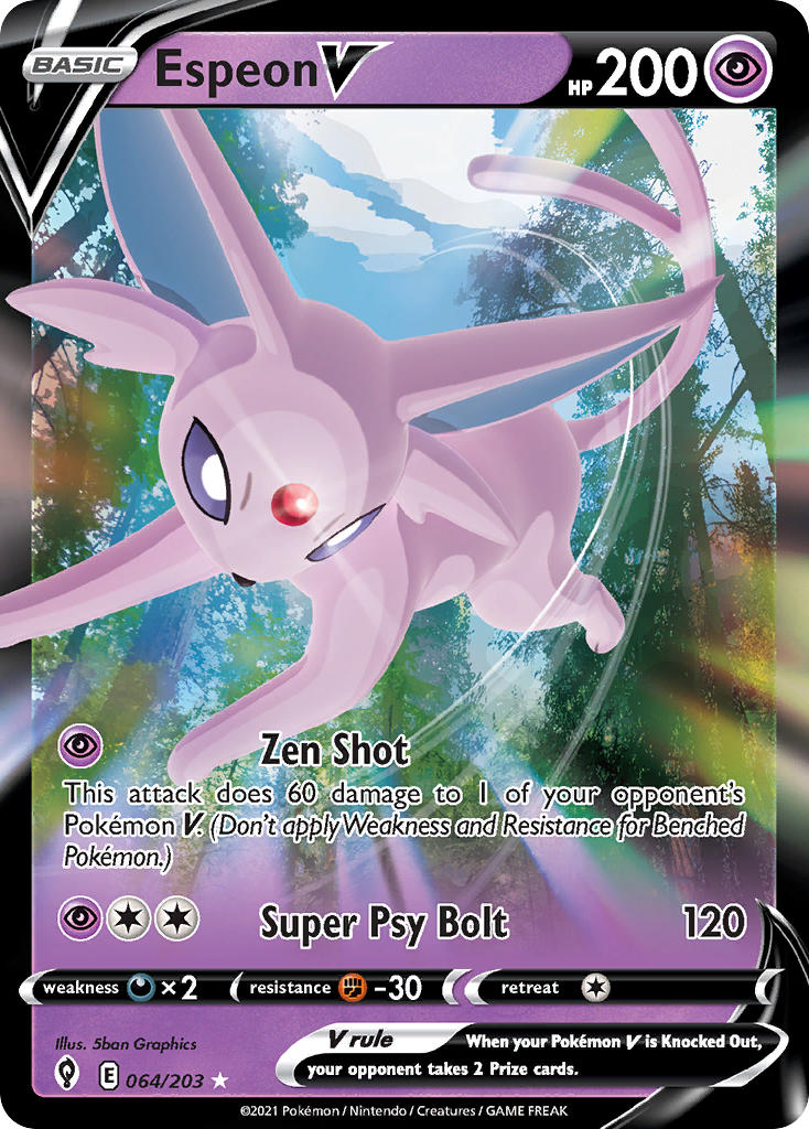 Espeon V 064/203 - POKEMON SWORD & SHIELD: EVOLVING SKIES
