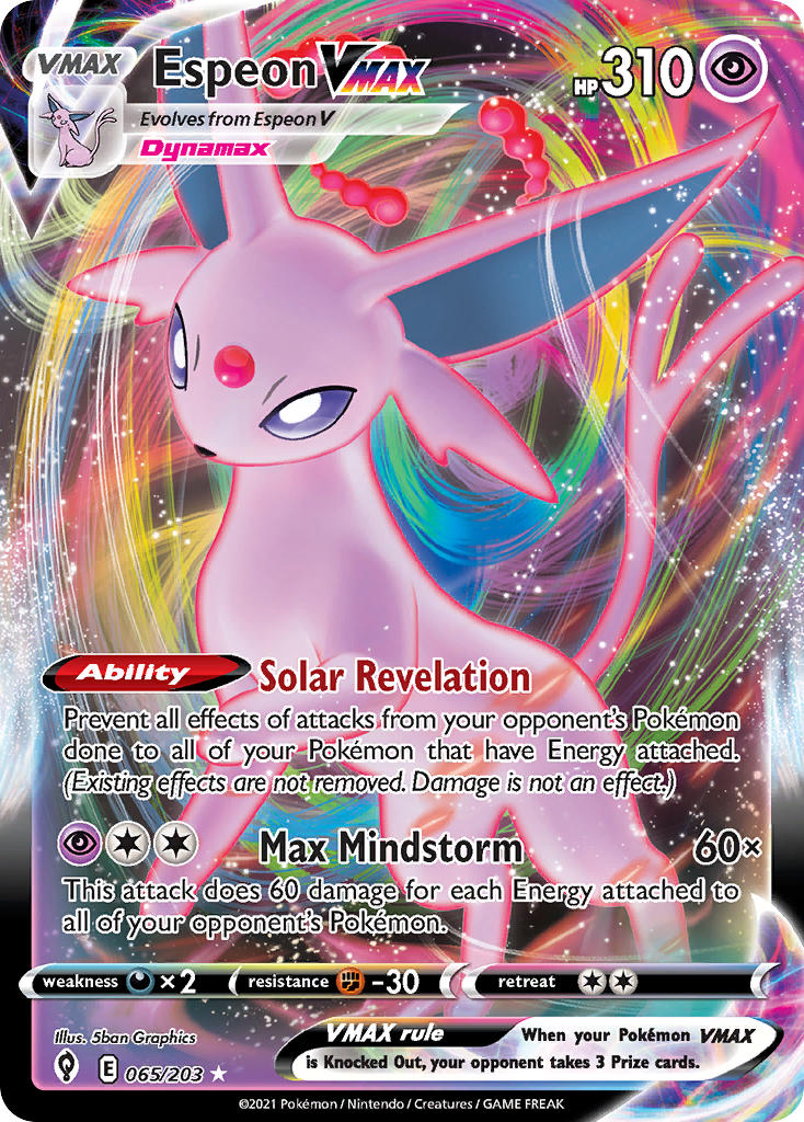 Espeon VMAX 065/203 - POKEMON SWORD & SHIELD: EVOLVING SKIES