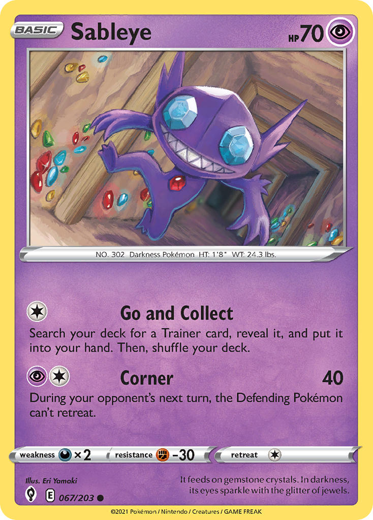 Sableye 067/203 - POKEMON SWORD & SHIELD: EVOLVING SKIES