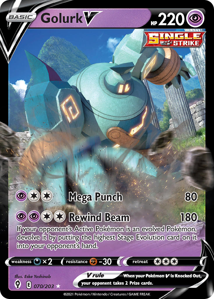 Golurk V 070/203 - POKEMON SWORD & SHIELD: EVOLVING SKIES