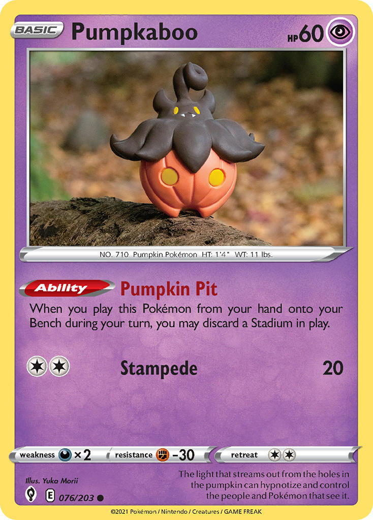 Pumpkaboo 076/203 - POKEMON SWORD & SHIELD: EVOLVING SKIES