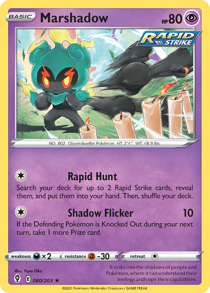 Marshadow 080/203 - POKEMON SWORD & SHIELD: EVOLVING SKIES
