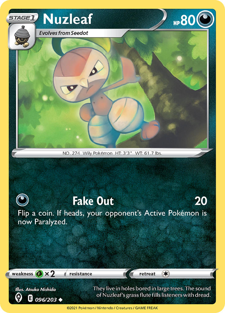 Nuzleaf 096/203 - POKEMON SWORD & SHIELD: EVOLVING SKIES