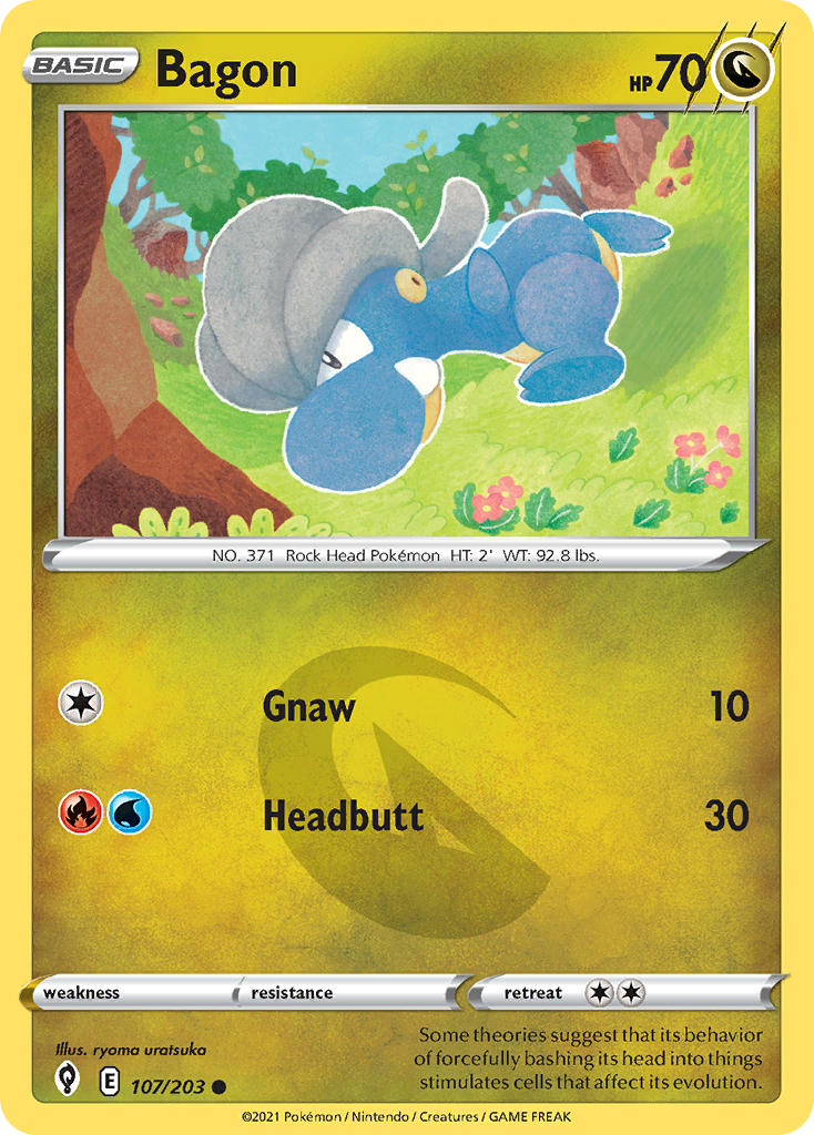 Bagon 107/203 - POKEMON SWORD & SHIELD: EVOLVING SKIES